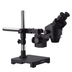 AmScope SM-3BX-B SM-3 Series Black Zoom Binocular Stereo Microscope 3.5X-45X Magnification on Single Arm Boom Stand (2)