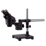 AmScope SM-3BX-B SM-3 Series Black Zoom Binocular Stereo Microscope 3.5X-45X Magnification on Single Arm Boom Stand (0)