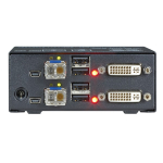 Black Box ACX1R-22-SM DKM Compact KVM Extender Receiver - Dual DVI-D (4) USB HID (2) Single-Mode Fiber GSA TAA (2)