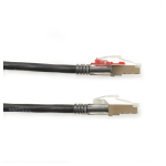 Black Box C5EPC70S-BK-15 CAT5e 100-MHz Locking Snagless Stranded Ethernet Patch Cable - Shielded (F/UTP), CM PVC (RJ45 M/M), Black, 15-ft. (4.6-m) (1)