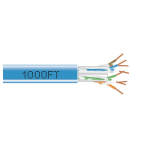 Black Box C6ABC50-BL-1000 CAT6A 650-MHz Solid Ethernet Bulk Cable - Unshielded (UTP), CMR PVC, Blue, 1000-ft. (304.8-m) Spool (0)