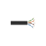 Black Box C6ABC50-STR-BK-1000 CAT6A 650 MHz Stranded Ethernet Bulk Cable, Unshielded (UTP), CM PVC, PoE, Black, 1000ft. (304.8m) Spool, Black (1)