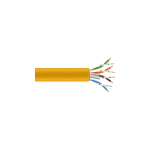 Black Box C6ABC50-STR-YL-1000 CAT6A 650-MHz Stranded Ethernet Bulk Cable - Unshielded (UTP), CM PVC, PoE, Yellow, 1000-ft. (304.8-m) Spool (1)