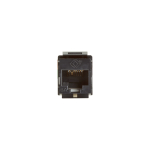 Black Box C6AJA70-BK-R2 CAT6A Keystone Jack - Unshielded, RJ45, Black (1)