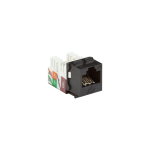Black Box C6AJA70-BK-R2 CAT6A Keystone Jack - Unshielded, RJ45, Black (0)