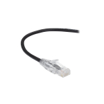 Black Box C6APC28-BK-01 CAT6A 500-MHz Snagless 28AWG Stranded Ethernet Patch Cable - Unshielded (UTP), CM PVC (RJ45 M/M), Black, 1-ft. (0.3-m) (0)