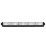 Black Box C6APP70-24-R2 CAT6A Component Level 110 Patch Panel - 1U, Rackmount, PoE+, 24-Port (1)
