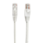 Black Box C6PC28-WH-12 CAT6 250-MHz Snagless 28AWG Stranded Ethernet Patch Cable - Unshielded (UTP), CM PVC (RJ45 M/M), White, 12-ft. (3.7-m) (2)