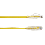 Black Box C6PC28-YL-12 CAT6 250-MHz Snagless 28AWG Stranded Ethernet Patch Cable - Unshielded (UTP), CM PVC (RJ45 M/M), Yellow, 12-ft. (3.7-m) (1)