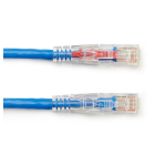 Black Box C6PC70-BL-01 CAT6 550-MHz Locking Snagless Stranded Ethernet Patch Cable - Unshielded (UTP), CM PVC (RJ45 M/M), Blue, 1-ft. (0.3-m) (1)