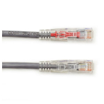 Black Box C6PC70-GY-03 CAT6 550-MHz Locking Snagless Stranded Ethernet Patch Cable - Unshielded (UTP), CM PVC (RJ45 M/M), Gray, 3-ft. (0.9-m) (1)
