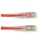 Black Box C5EPC70S-RD-02 CAT5e 100-MHz Locking Snagless Stranded Ethernet Patch Cable - Shielded (F/UTP), CM PVC (RJ45 M/M), Red, 2-ft. (0.6-m) (1)