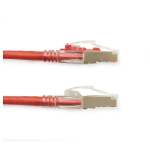 Black Box C5EPC70S-RD-02 CAT5e 100-MHz Locking Snagless Stranded Ethernet Patch Cable - Shielded (F/UTP), CM PVC (RJ45 M/M), Red, 2-ft. (0.6-m) (2)