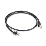 Black Box CAT6APCS-003-BK GigaTrue CAT6A 500-MHz Stranded Ethernet Patch Cable - Shielded (F/UTP), CM PVC (RJ45 M/M), Black, 3-ft. (0.9-m) (1)