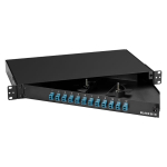 Black Box JPM380A-R2 Rackmount Preloaded Fiber Enclosure - 1U (12) Duplex LC Pair Blue (4)