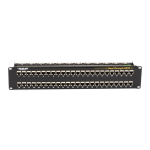 Black Box JPM816A CAT6 Feed-Through Patch Panel, 2U, Shielded, 48-Port (1)