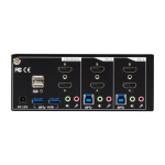 Black Box KV6222H KVM Switch, 2-Port, Dual-Monitor, HDMI 2.0, 4K 60Hz, USB 3.0 Hub, Audio (1)
