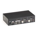 Black Box KV9702A DT Series Desktop KVM Switch, DisplayPort with USB and Audio, 2-Port (1)