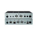 Black Box KVXHP-400 KVXHP Series MST KVM Extender over CATx/Fiber - Quad-Monitor, 4K DisplayPort, USB HID, Serial, Audio, Local Video (1)