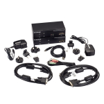 Black Box KVXLCF-200-SFPBN3-R2 KVM Extender Kit Over Fiber Bundle - Dual-Monitor DVI-D USB 2.0 Serial Audio Local Video 1250-Mbps LC SM 1310nm 20km (3)