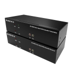 Black Box KVXLCHF-200 KVX Series KVM Extender Kit over Fiber - Dual-Monitor, HDMI 4K30, USB 2.0, Audio, Serial, Local Video Out, SFP Port (3)
