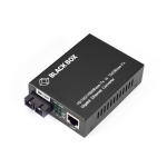 Black Box LGC212A-R2 Gigabit Ethernet (1000-Mbps) Media Converter - 10/100/1000-Mbps Copper to 1000-Mbps Singlemode Fiber, 1310nm, 10km, SC (0)