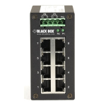 Black Box LGH008A Gigabit Ethernet (1000 Mbps) Hardened Temperature Switch, (8) 10/100/1000 Mbps Copper RJ45 (0)