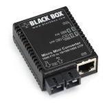 Black Box LMC4002A Micro Mini Gigabit Ethernet (1000-Mbps) Media Converter - 10/100/1000-Mbps Copper to 1000-Mbps Multimode Fiber, 850nm, 0.5km, SC (0)