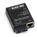 Black Box LMC4004A Micro Mini Gigabit Ethernet (1000-Mbps) Media Converter - 10/100/1000-Mbps Copper to 1000-Mbps Singlemode Fiber, 1310nm, 12km, SC (0)