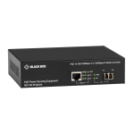 Black Box LPS500A-MM-LC-R3 Gigabit Ethernet (1000 Mbps) PoE Media Converter, 10/100/1000 Mbps Copper to 1000 Mbps Multimode Fiber, 850nm, 550m, LC (0)