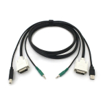 Black Box SKVMCBL-DVI-06 Secure KVM Cable - Each End (1) USB (1) Dual-Link DVI (1) 3.5mm Audio 6-ft. (1.8-m) (1)