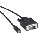 Black Box VA-USBC31-VGA-006 USB-C Adapter Cable, USB-C to VGA Adapter, 1920x1200 / 1080p, DP 1.2 Alt Mode, 6ft. (1.8m) (1)