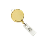 Brady People ID 2124-3029 Gold Metallic Badge Reel with Clear Vinyl Strap & Belt Clip (0)