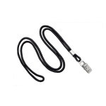 Brady People ID 2135-3251 Black Round 1/8" (3 mm) Lanyard with Nickel-Plated Steel Bulldog Clip (0)