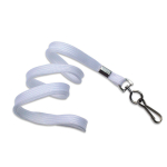 Brady People ID 2135-3508 3/8" (10 mm) White Lanyard with Nickel-Plated Steel Swivel Hook (2)