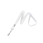 Brady People ID 2135-3508 3/8" (10 mm) White Lanyard with Nickel-Plated Steel Swivel Hook (0)