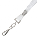 Brady People ID 2135-3508 3/8" (10 mm) White Lanyard with Nickel-Plated Steel Swivel Hook (1)