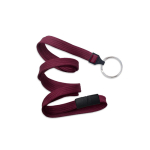 Brady People ID 2137-3667 Maroon 3/8" (10 mm) Breakaway Lanyard with Nickel-Plated Steel Split Ring (1)