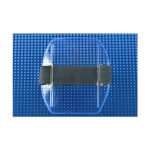 Brady People ID 504-ARNB Clear Vinyl Vertical Arm Band Badge Holder with Blue Strap, 4.38" x 2.5" (1)