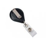 Brady People ID 605-I-BLK Black Premium Badge Reel with Strap and Slide Clip - 25 pcs (1)
