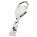 Brady People ID 704-CB-WHT White Carabiner Badge Reel with Strap - 25 pcs (0)