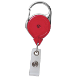 Brady People ID 704-TR-RED Translucent Red Carabiner Reel with Strap - 25 pcs (1)