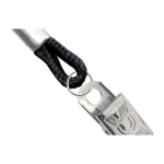 Brady People ID 2135-3251 Black Round 1/8" (3 mm) Lanyard with Nickel-Plated Steel Bulldog Clip (1)