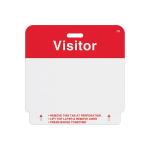 Brady People ID T2014 1-Day Single-Piece Slotted Expiring Badge (Handwritten) with Printed "VISITOR" Red Bar (0)