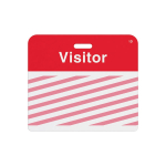 Brady People ID T2014 1-Day Single-Piece Slotted Expiring Badge (Handwritten) with Printed "VISITOR" Red Bar (1)