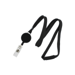 Brady People ID BL-545-BLK Black 3/8" Breakaway Lanyard with Badge Reel - 100 pcs (1)