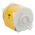Brady 113114 All Weather Permanent Adhesive Vinyl Label Tape for GlobalMark Printer - 4 in W, Yellow (0)