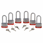 Brady 118978 Steel Red Lockout Padlocks w 2 in Shackle (0)