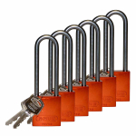 Brady 123288 Aluminum Orange Lockout Padlocks w 3 in Shackle (0)