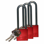 Brady 123302 Aluminum Red Lockout Padlocks w 3 in Shackle (0)